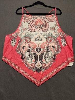 Shein Top Womens Size 3XL Pink W/Tie New Plus Size